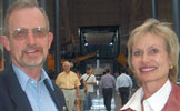 Angus Robinson, AEEMA and ICT Australia chief executive with Eileen Leipold, director of the Electrotechnical Export Council